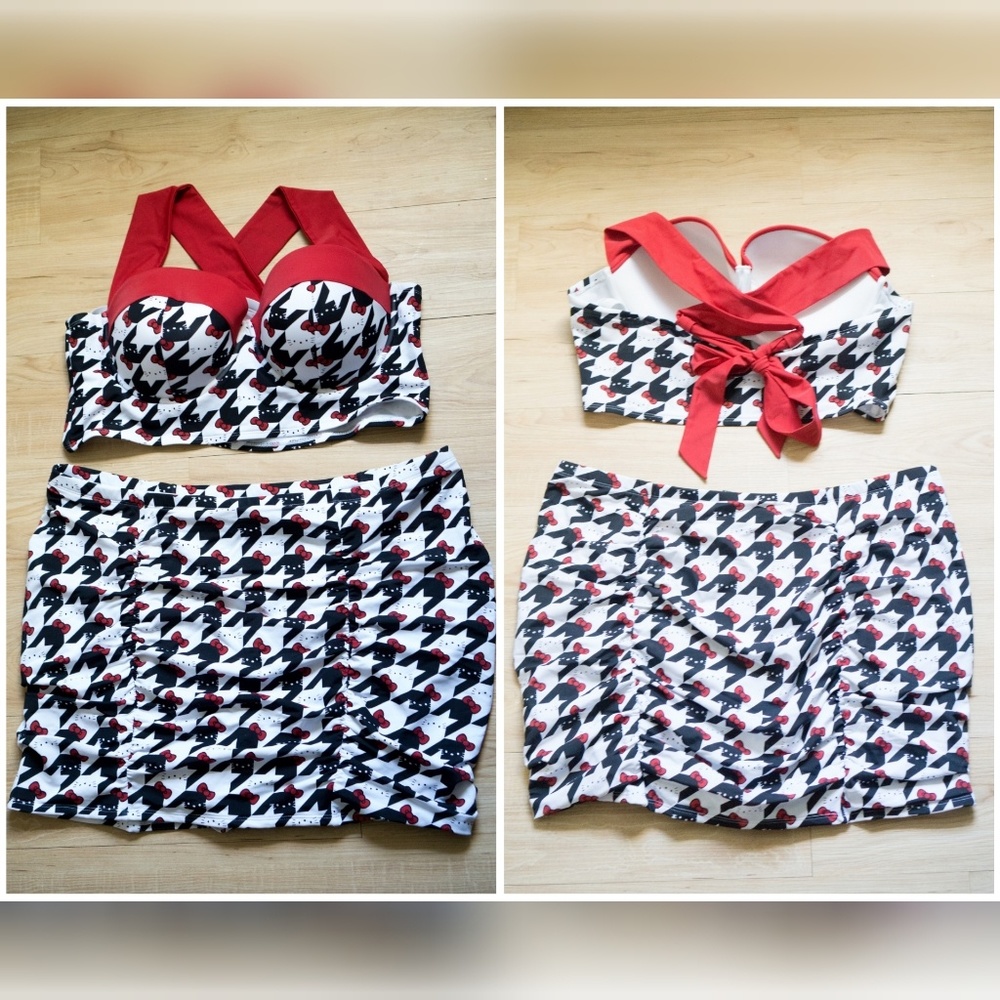 B&W Plus Size Bikini, Never Worn, High Waisted